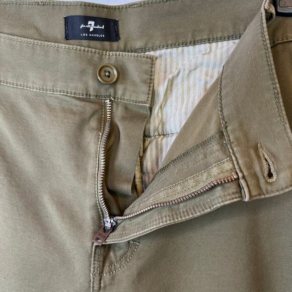 7 for All Mankind Go-To Chino in Military Green Men's Size 40 x 31 - Picture 11 of 15